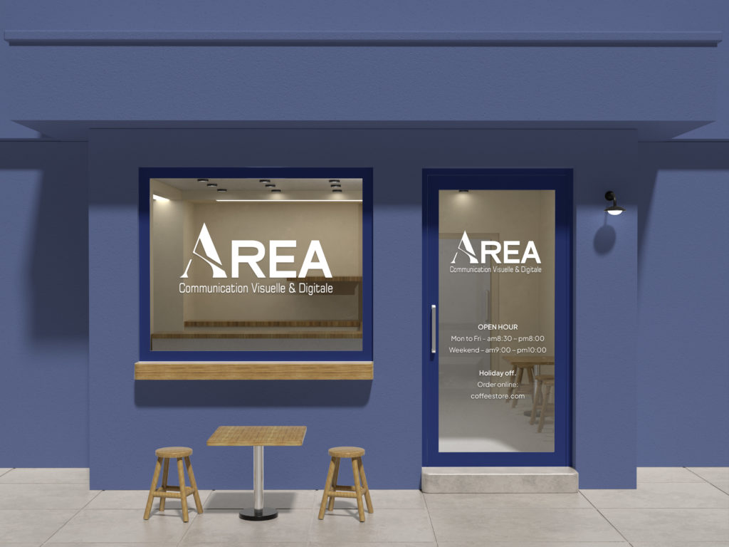 Autocollant vitrine personnalisé