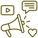 Icône marketing et réseaux sociaux