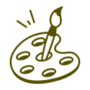 Icône palette de couleur vert