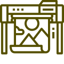 Icône imprimante professionnelle vert